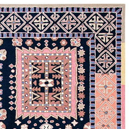 Navy 6' x 9' Black Safavieh Bellagio Collection BLG609Z Handmade Premium Wool Area Rug Navy 6' x 9' Black Safavieh Bellagio Collection BLG609Z Handmade Premium Wool Area Rug